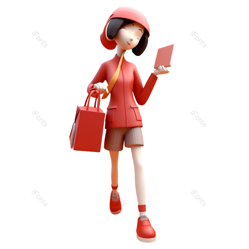 卡通图片,鞋子元素,美女PNG,网上购物免抠素材